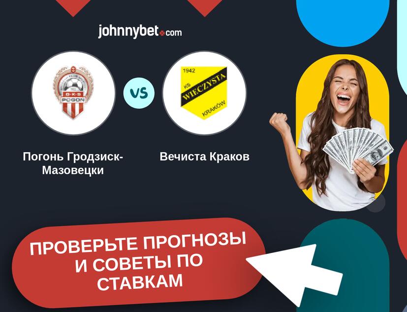 Погонь Гродзиск-Мазовецки - Вечиста Краков Прогнозы и советы по ставкам